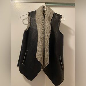 JACK pleather and shearling vest